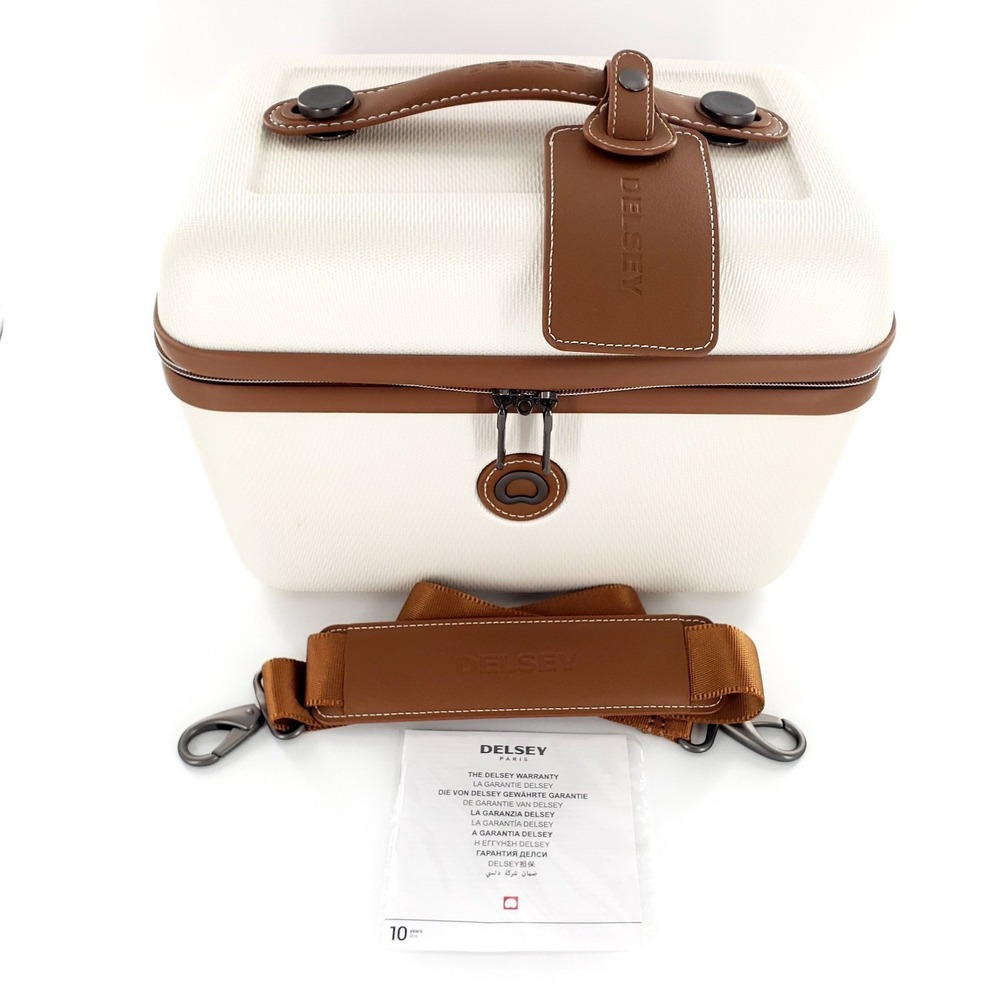 Delsey Paris Chatelet 2.0 Makeup Cosmetic Vanity Hard Shell Train Case w/ Strap